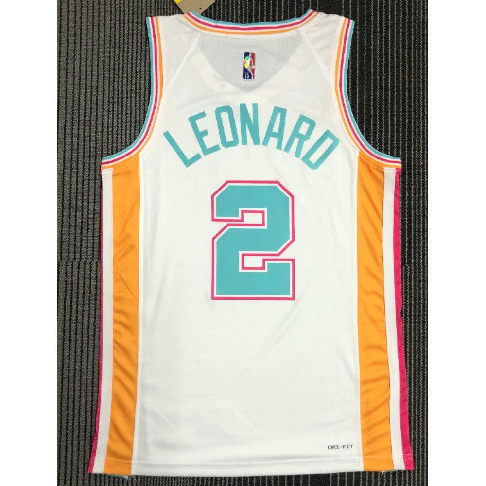Men's San Antonio Spurs Kawhi Leonard #2 White 2021/22 Swingman Jersey - City Edition-Pro Kit Vault | Brand New 26/27 Sports Jerseys